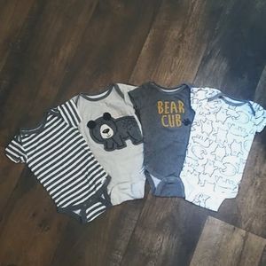 Set of 4 Bear cub Onesies